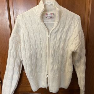 Pink Republic Two-sided Zipper knit cardigan